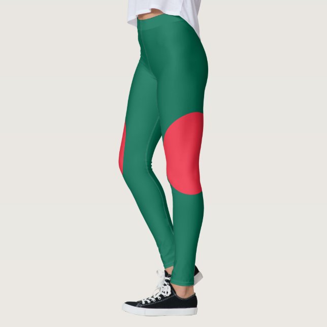 Patriotic Bangladeshi Flag Leggings (Left)
