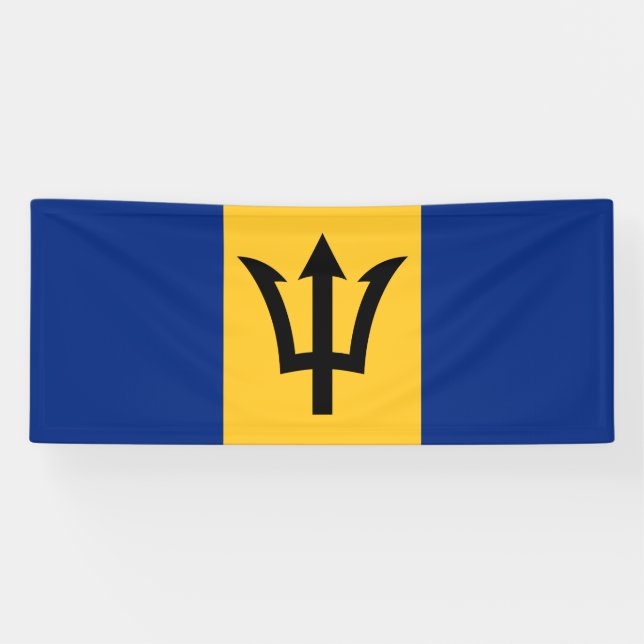 Patriotic Barbados Flag Banner (Horizontal)