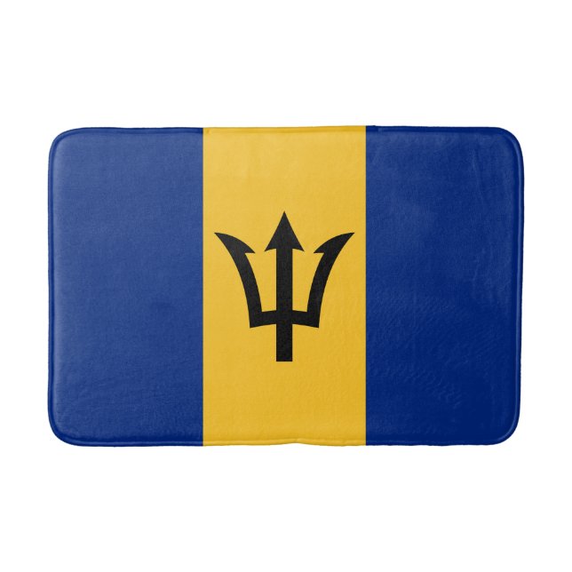 Patriotic Barbados Flag Bath Mat (Front)