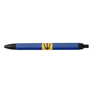 Patriotic Barbados Flag Blue Ink Pen