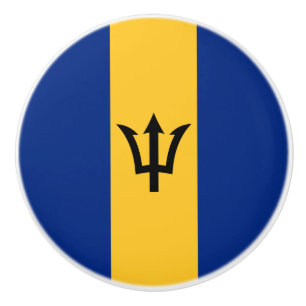 Patriotic Barbados Flag Ceramic Knob