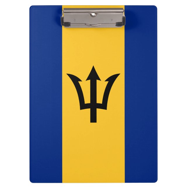 Patriotic Barbados Flag Clipboard (Front)