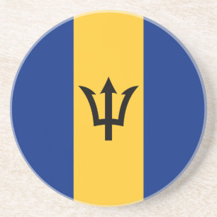 Patriotic Barbados Flag Coaster