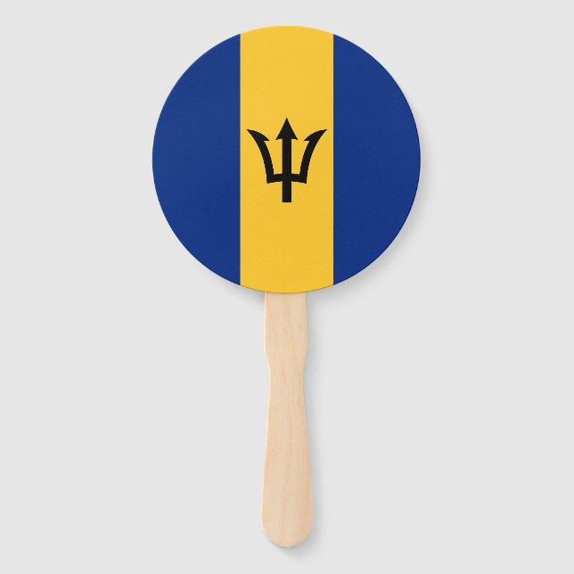 Patriotic Barbados Flag Hand Fan (Front)