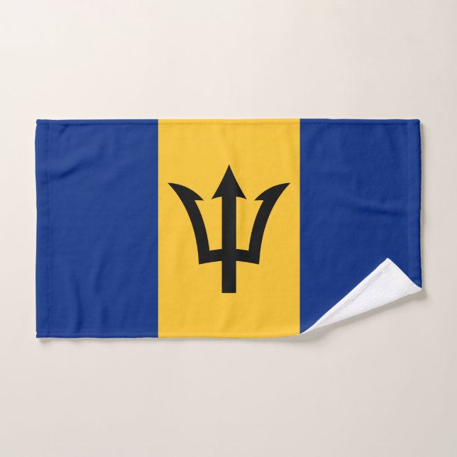 Patriotic Barbados Flag Hand Towel (Hand Towel)
