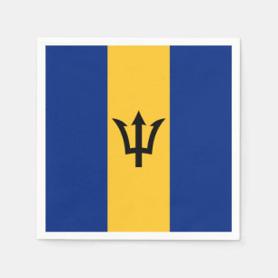 Patriotic Barbados Flag Napkin