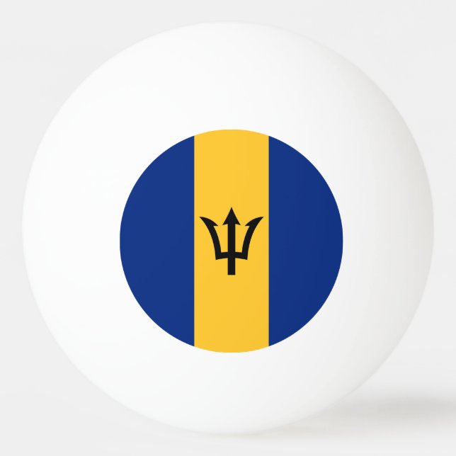 Patriotic Barbados Flag Ping Pong Ball (Back)