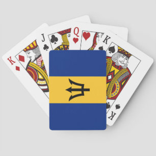 Patriotic Barbados Flag Playing Cards