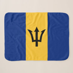 Patriotic Barbados Flag Sherpa Blanket