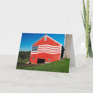 Patriotic Barn Card
