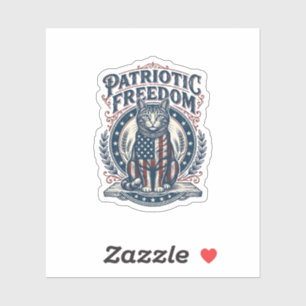 Patriotic Barn Cat Vector Graphic Tee_1