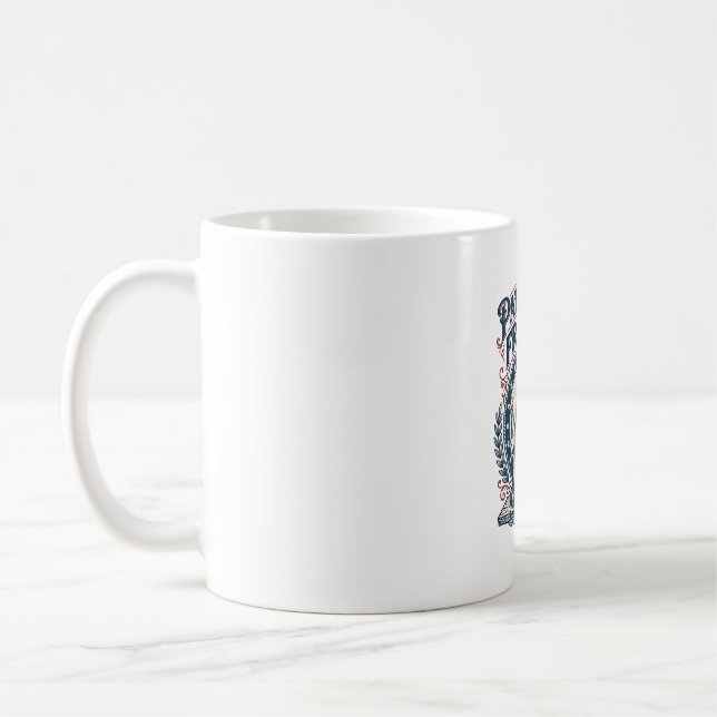 Patriotic Barn Cat Vector Graphic Tee_1 Coffee Mug (Left)