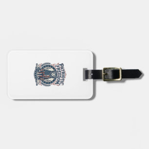 Patriotic Barn Cat Vector Graphic Tee_1 Luggage Tag
