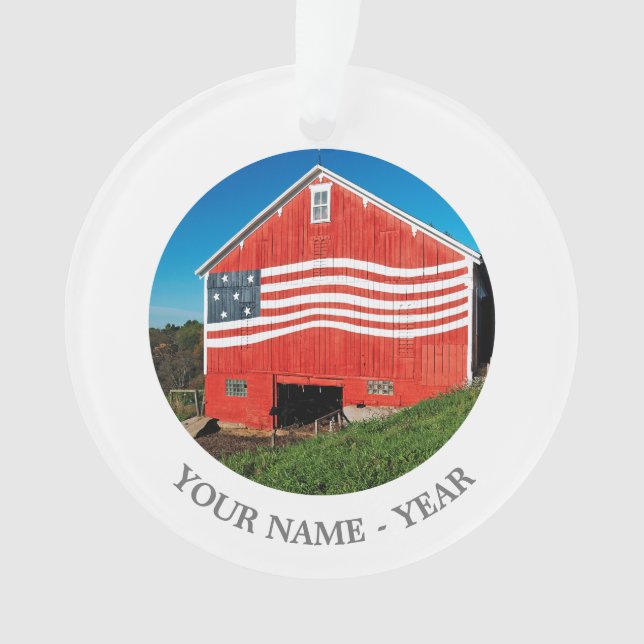 Patriotic Barn Ornament (Front)