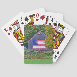 Patriotic Barn Playing Cards