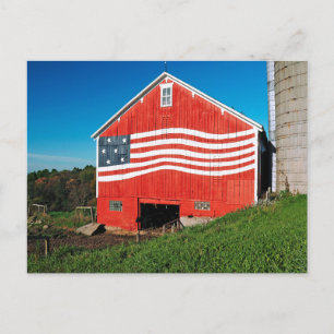 Patriotic Barn Postcard