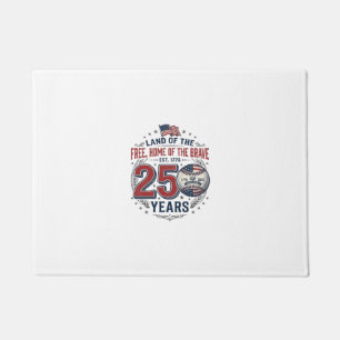 Patriotic Baseball 250 Years Vintage Shirt Design_ Doormat