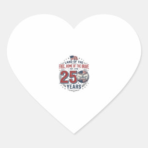 Patriotic Baseball 250 Years Vintage Shirt Design_ Heart Sticker