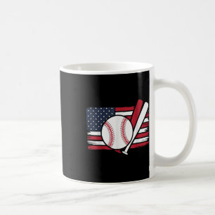 Patriotic Baseball 4th Of July Men Usa American Fl Coffee Mug