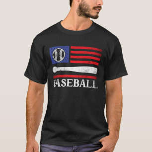 Patriotic Baseball 4th Of July US Flag Baseball Fa T-Shirt