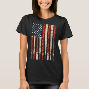 Patriotic Baseball American Flag USA 4th of July T-Shirt