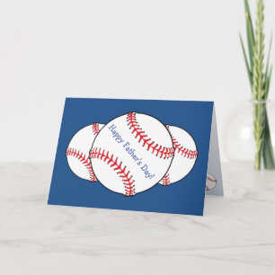 Patriotic Baseball Fathers Day Card