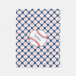 Patriotic Baseball Fleece Blanket