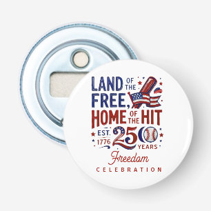 Patriotic Baseball July 2026 America 250 Bottle Opener