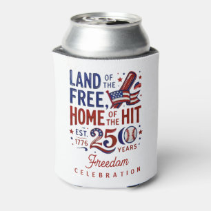Patriotic Baseball July 2026 America 250 Can Cooler