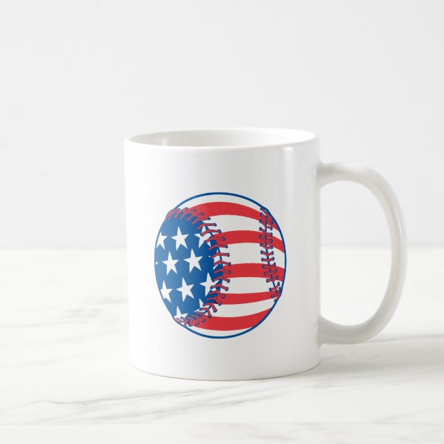 Patriotic Baseball Mug (Right)