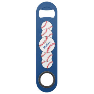 Patriotic Baseball Speed Bottle Opener