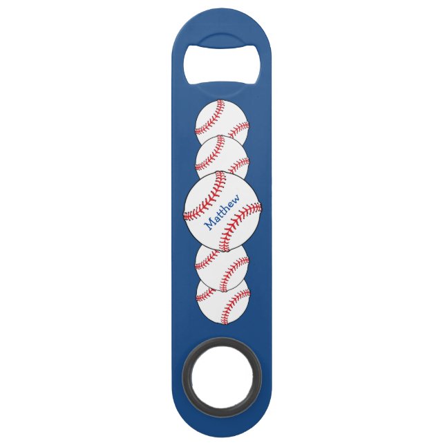 Patriotic Baseball Speed Bottle Opener (Front)