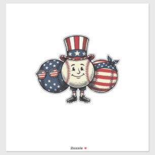 Patriotic Baseball Trio Vintage Vector Shirt_1