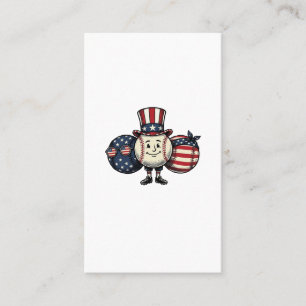 Patriotic Baseball Trio Vintage Vector Shirt_1 Business Card