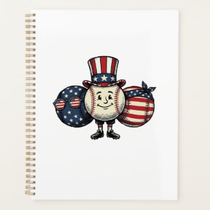 Patriotic Baseball Trio Vintage Vector Shirt_1 Planner