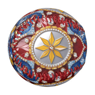 Patriotic baseball with Colombian Colours