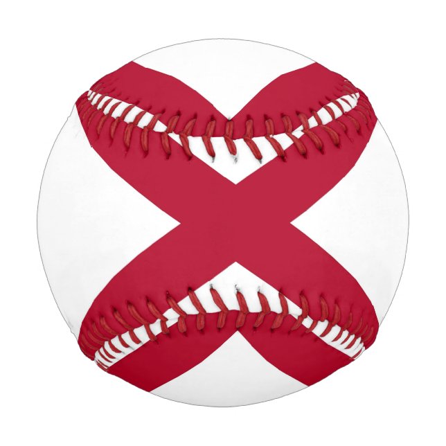 Patriotic baseball with flag of Alabama, USA (Back)