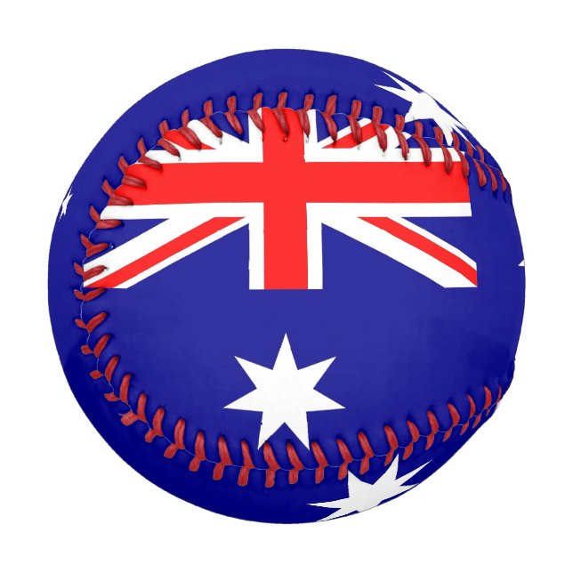 Patriotic baseball with flag of Australia (Front Left)
