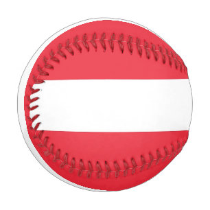 Patriotic baseball with flag of Austria