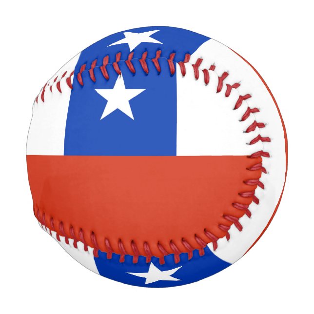 Patriotic baseball with flag of Chile (Front Right)