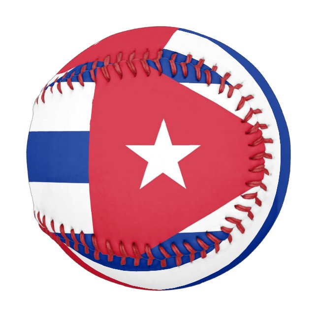 Patriotic baseball with flag of Cuba (Front Right)