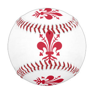 Patriotic baseball with flag of Florence, Italy