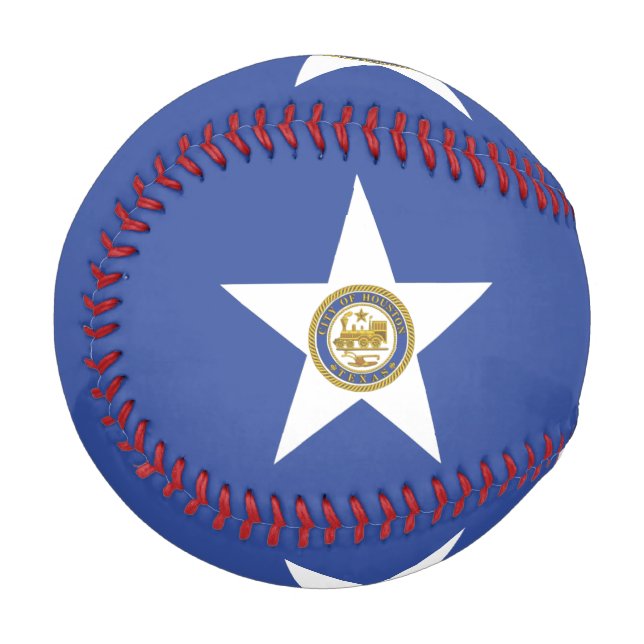 Patriotic baseball with flag of Houston (Back Right)