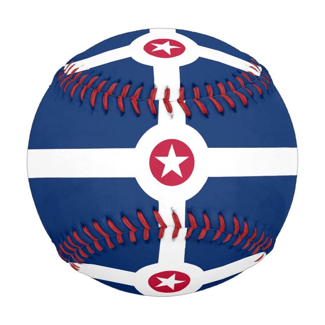 Patriotic baseball with flag of Indianapolis, USA (Front)