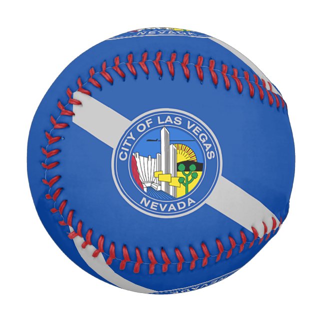Patriotic baseball with flag of Las Vegas, USA (Front Left)