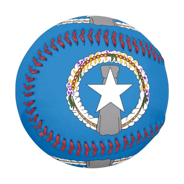 Patriotic baseball with flag of Northern Mariana (Front Left)