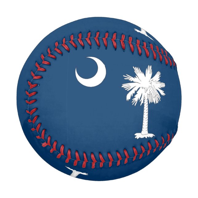 Patriotic baseball with flag of South Carolina (Front Left)