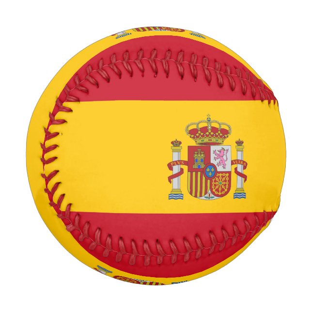 Patriotic baseball with flag of Spain (Front Left)