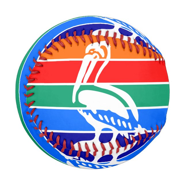 Patriotic baseball with flag of St. Petersburg (Front Left)