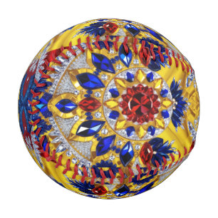 Patriotic baseball with Romania Colours